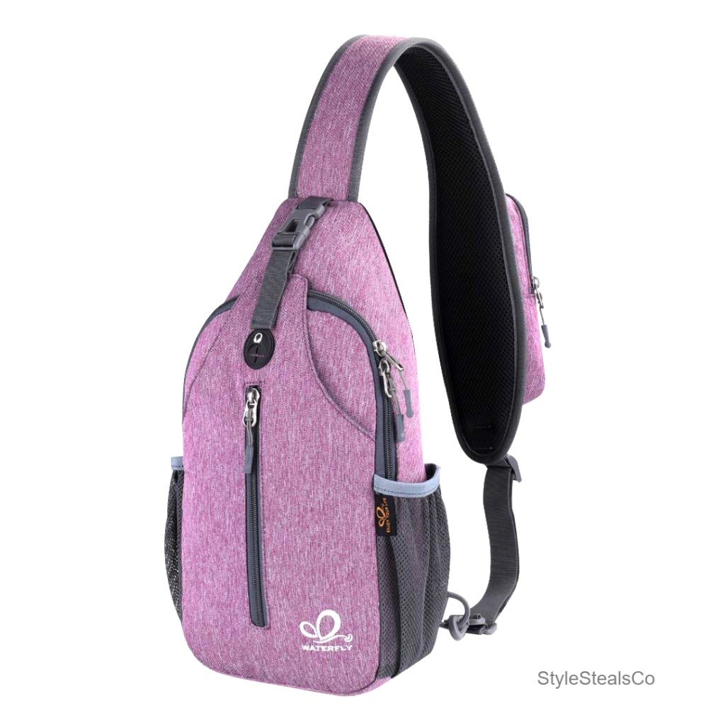 Crossbody Sling Backpack Daypack For Travel Hiking With Adjustable Strap